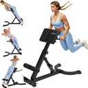 Roman Chair,Foldable Back Extension Machine,Adjustable Ab Back Extension Machine,Core Strength Trainer,Back Exercise Machine for Glute,Ab Workouts,Full All-in-One Body Workout&Home Gym Fitness, X-Large