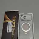 Compatible with iPhone 17 Pro Max Case with 360 Spin Magnetic Ring Stand [Compatible with Mag-Safe] Full Camera Lens Protector Plating Clear Phone Case for iPhone 17 Pro Max 6.9", Clear