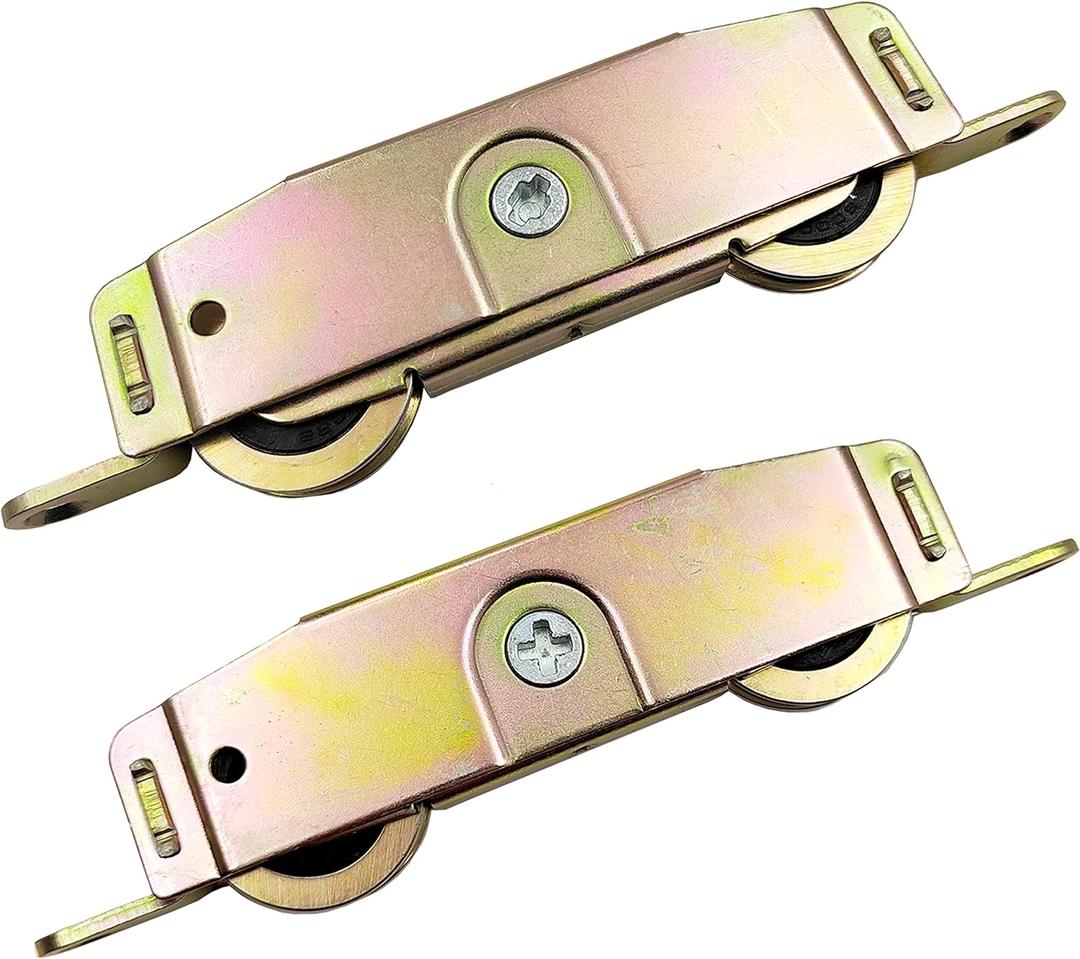 Sliding Patio Door Roller Assembly for Truth Part #31761A, Jeld Wen, Milgard, Marvin, Peachtree, Caradco, 1-1/4" Steel Ball Bearing, Side Adjustable, 2 Pack