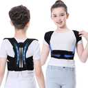 Lexniush Professional Posture Corrector for Kids and Teens, Effective Upper Back Posture Brace for Teenagers Boys Girls Spinal Support to Improves Slouch, Prevent Humpback, Relieve Back Pain (Large (Pack of 1), Black)