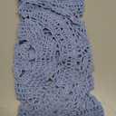 uxcell Crochet Doilies, 22" x 10" Handmade Crochet Table Placemats Oval Lace Doilies 3 Flowers Pattern Cotton Coaster for Wedding Party Decoration, Light Blue