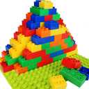 aotipol Building Blocks for Kids Toddlers Including a Baseplate, 101-piece Large Classic Building Bricks Set for Kids of All Ages, Basic STEM Toys Gift, Compatible with All Major Brands