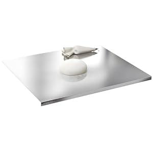 Stainless Steel Cutting Boards for Kitchen,304 Stainless Steel Chopping Boards with Lip and Non-slip silicone pad for Countertop Cutting Meats Fruits,Easy To Clean (15.7 * 23.6 * 0.06inch)