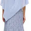 S.L. Fashions Women's Long Sequin Lace Beaded Capelet Overlay Mother of The Bride Dress, Formal Evening Gown 16