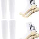 Men's Soccer Non Skid Ball Socks Anti Slip Grip Non Slip Socks, Shin Guard Sleeves, With Or Without Guard Straps for Football