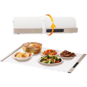 Food Warming Tray with 4 Large Placemats Electric Food Warming Mat Food Warmer Full Surface Heating Warmer Plate Electric Warmer Tray for Cold Days, Winter, Daily Use