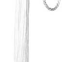 2 x FtyFty Unisex Adult Matte Graduation Cap with Tassel Year Charm (White)
