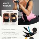 FeelinGirl Waist Trainer Belt Waist Cincher Trimmer Ab Belt Tummy Control Body Shaper with Triple Wrap Women and Men (Pink, XXXL)