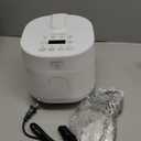 GreenLife Digital Rice Cooker, 2-Cups Uncooked/4-Cups Cooked, Removable Nonstick Ceramic PFAS-Free Pot, One-Touch Presets, Oats, Quinoa, Brown Rice, Auto Keep Warm, Fuzzy Logic Tech, 1.5QT, White