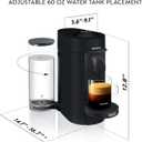 Nespresso Vertuo Plus Deluxe Coffee and Espresso Maker by De'Longhi, Matte Black with Aeroccino Milk Frother