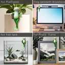 Tipsy Frog Pot Hugger, Frog Garden Decor Outdoor Statue, Resin Frog Figurines for Plant Decorations, Miniature Garden Frogs Gift for Nature Lovers (Brown)