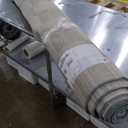 Loloi Chris Loves Julia Calvin Collection CLV-01 Blue/Ivory 7'-10" x 10' Area Rug Checkered Neutral Soft Living Room Bedroom Carpet