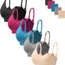 HBselect Women Maternity Bras 5 Pack Nursing Bras for Breastfeeding Seamless Pregnancy Sleep Bralette with Extra Extenders, XL