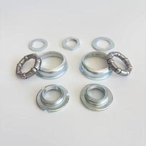 Bike Bottom Bracket Set Included 1.69”/43mm OD Frame Cups for Single Piece Crankset for Mountain Bike (Silver)