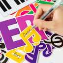 3 x BeYumi Music Notes Border Decor - 108Pcs Back to School Music Notes Bulletin Board Set Music Makes The World Brighter Cutouts Piano Border Trim Preschool Classroom Chalkboard Wall Decoration Supplies