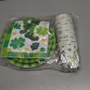St Patricks Day Party Decorations Set Serve 24, St Patricks Day Party Supplies Kit Includes Green Shamrocks Disposable Dinner Plates, Dessert Plates, Napkins, Cups for Green Irish Party Decorations