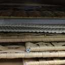 Cat Litter Box Enclosure with Soft Litter Mat; Hidden Cat Washroom Furniture with Door; Handwoven Rattan Kitten House with Large Space; Pet Crate for Living Room, Bedroom, Balcony (Natural) (30.3'' L x 18.2'' W x 24.2'' H)