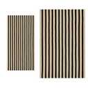 OJIA Outdoor Porch Rug Front Door Mat 24"x51" + 3x5 Washable Outdoor Rug Black and Tan Striped Outdoor Porch Rug Entryway Rugs Indoor Front Door Mat Outside Entrance
