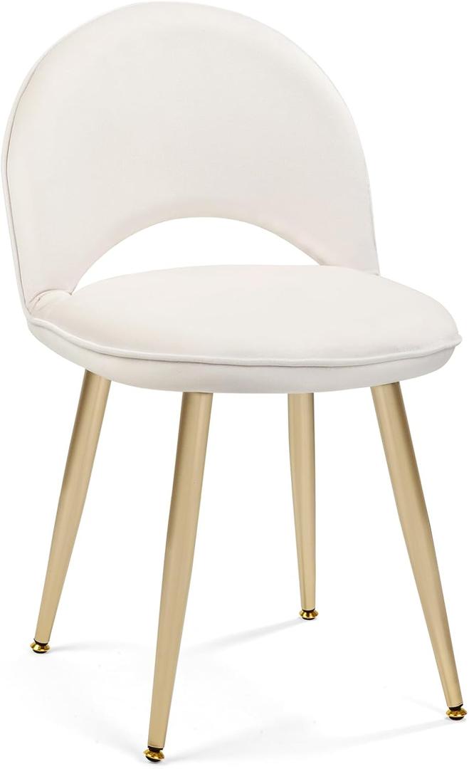 Vanity Chair with Adjustable Back Vanity Stool with Backrest Multifunction Chair for Dressing Home Office Kitchen Dinning Room and Living Room(Adjustable Backrest-Velvet White) Vanity Chair with Adjustable Back Vanity Stool with Backrest Multifunction Chair for Dressing Home Office Kitchen Dinning Room and Living Room(Adjustable Backrest-Velvet White)