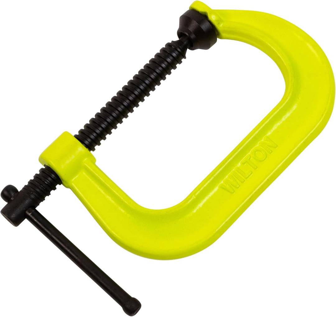 Wilton Hi-Vis C-Clamp, 4-1/4" Opening, 3-1/4" Throat, 6200 Lbs. Clamping Force (Model 404-SF)