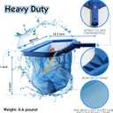 STARGOODS 20" Pool Skimmer Net - Heavy-Capacity Deep Bag Leaf Rake for Inground & Above Ground Pools - Fine Mesh Catches Leaves, Pet Hair & Debris - Pool-Safe Rounded Edges - Fits Standard Poles, Blue