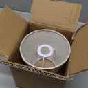 Lurrose Small Fabric Lampshade 5.5X5.5X5 Inch Black Linen Lamp Shade for Table and Floor Lamps Dust Cover Lamp Accessory