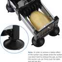 Redhoney French Fry Cutter Stainless Steel Potato Cutter With 1/2" and 3/8" Commercial Grade Blades, Vegetable Cutter Chopper for Vegetables, Cucumbers, Potatoes