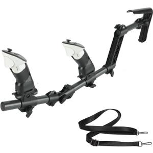 Gun Stock for Meta Quest 3, Compatible with VR Meta Quest 3s Controller Grips for Enhance Stability and Control Magnetic Stock Rifle Adapter (Black)