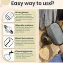 2 x Pet Hair Remover Glove Reusable Electrostatic Pet Hair Removal Glove for Furniture, Carpet & Car Upgraded Design Cat & Dog Hair Mitt for Cleaning (Black)