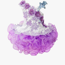 Baby Girls Handmade Beaded Dresses Pageant Dress Birthday Dresses infent Princess Dress Purple 18-24
