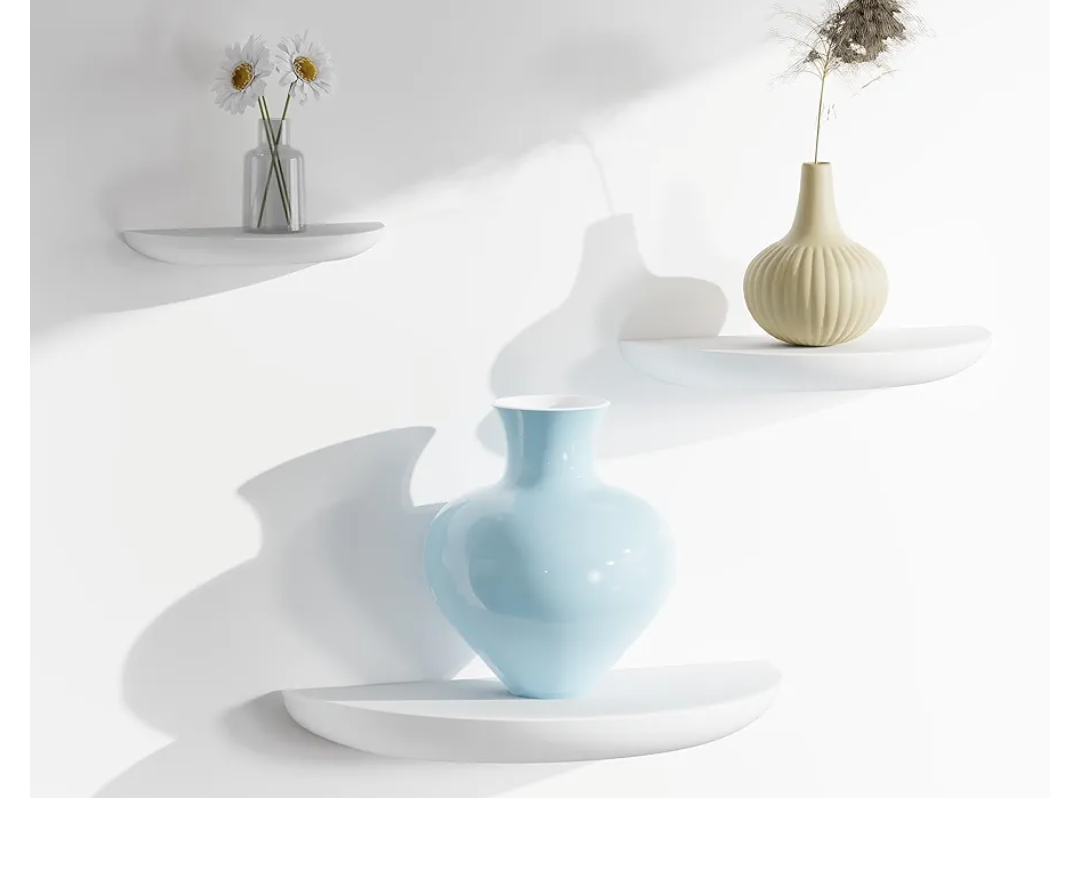 Solid Wood Half Round Floating Wall Shelves | Elegant Floating Shelves, Elevate Your Space. Perfect for Living Rooms, Bathrooms, Bedrooms, Offices, Children's Rooms