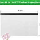 Window Screen Replacement Kit 48 Inch X 66 Feet Durable High Hardness Nanofibers Roll Screen Mesh Window Screen Repair Kit Black for Any Door and Window