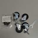 2 inch Heavy Duty Casters Set of 4, Rubber Stem Wheels for Wire Shelving