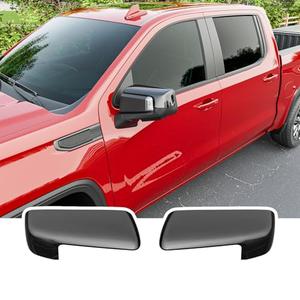 CZmenghe Rearview Mirror Cover Compatible with 2019-2025 Chevy Silverado GMC Sierra 1500 Side Mirror Cover Glossy Black Cap Trim Replacement for 2019-2025 Chevy Silverado Accessories