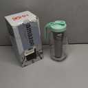 Cold Brew Coffee Maker64 oz Wide Mouth Mason Jar Pitcher with Stainless Steel Filter, Pour Spout Handle Lid, Heavy Duty Glass Airtight & Leak-Proof for Iced Coffee Tea & Lemonade-Green