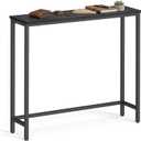 VASAGLE Console Table, Entryway Table, One Piece Top, Easy Assembly, for Hallway, Bedroom, Living Room, 1 Tier, 7.9 x 31.5 x 32 Inches, Charcoal Gray and Ink Black ULNT035BA01S