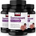 Force Factor Somnapure Clinical Strength, Sleep Aid for Adults with #1 Doctor-Recommended Sleeping Pill Ingredient Diphenhydramine HCl, Non-Habit-Forming, Nighttime Sleep Support, 30 Count Pack of 3