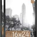 MCS Trendsetter 16x24 Poster Frame Black High-Gloss, Vertical & Horizontal Wall Hanging Large Picture Frame for Photos, Posters & Art Prints (2-Pack)