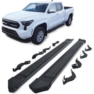 Running Boards Fit for 2024 2025 Toyota Tacoma Accessories Double Cab Side Steps Aluminum Alloy Panel 8 Brackets Anti Slip Anti Rust Step Bars Nerf Bar (Roadmaster)