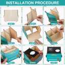 Chuangdi 3 Set Dumpster Fire Pencil Holder on Desk with 150 Flame Note Cards Office Caddy Dumpster Fire Cute Accessories Decor for Desk Pens Pencils Funny Gift Not Assembled(Blue)