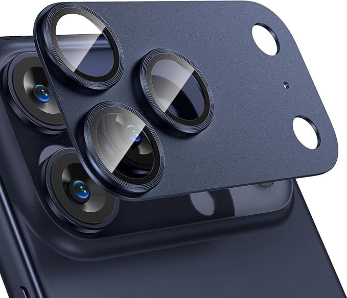 Tensea for iPhone 17 Pro Camera Lens Protector, Metal Aluminum Alloy Tempered Glass Cover Camera Screen Protector Accessories, Case Friendly