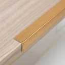 Trimold Brushed Gold Aluminum Peel and Stick L Molding Corner Guards with 90° Angle for Wall Door Frame Cabinet Baseboard Protection and Decoration, 35.4in x 0.8in (3Pcs)