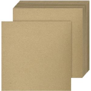 3 x 3" Square Brown Chipboard  Medium Weight 30 Point Thick Cardboard | Hardboard, Custom, Product and Environmentally Friendly Packaging Boxes | 25 Sheets per Pack