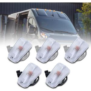 Cab Roof Top Marker Lights Compatible with 2014-2023 Dodge Ram ProMaster 1500 2500 3500 Roof Running Lamps Replaces# 926-109 68232473AA 68232473AB 68232473AE 68232473AC (5 Pack)