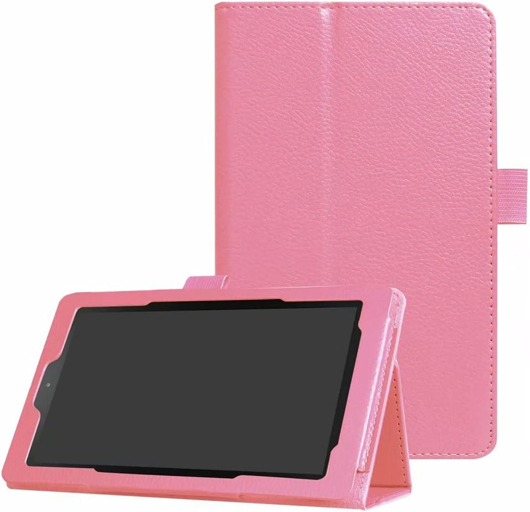 for Amazon Kindle All New Fire 7 SR043KL 7th/9th Generation Smart Cover,Ultra Slim Folio Stand Leather Case Cover with Auto Sleep/Wake Up for Kindle Fire HD7 7" (2017/2019 Release) (Li-Pink)