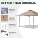 Replacement Cover Compatible with Coleman Oasis 13' x 13' Model:1606532, 2156426, 2156428 2157498, 2622040,Compatible with Core Equipment #40155,#40363,#40325,Canopy Cover ONLY, (Dark Oak)
