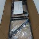 Wallniture Bora 36 Inch Large Floating Shelves for Wall Storage, Floating Bookshelf Set of 3, Burned Wood Wall Shelves for Books