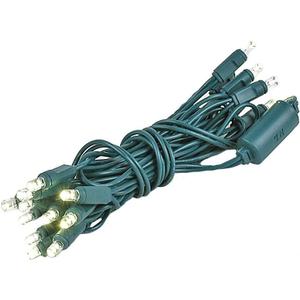 Novelty Lights 8.5 Foot 20 Light Mini LED Crafting Lights, Warm White LEDs on Green Wire, 24 Inch Lead, Non-Connectable Short Fairy Light String for Art Projects, Bottle Lights, Crafts