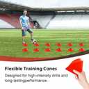 Portable Soccer Goal, Detachable 12x6 FT Soccer Goals Net for Backyard, Quick Setup Training Equipment with 1 Carry Bag, 12 Training Cones