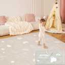 Joypony Baby Play Mat 79x 71 Inch, Extra Large Foldable Play Mats for Babies and Toddlers, Waterproof & Anti-Slip Portable Baby Floor Mat for Tummy Time, Non Toxic Foam Play Mat for Floor Travel Bag